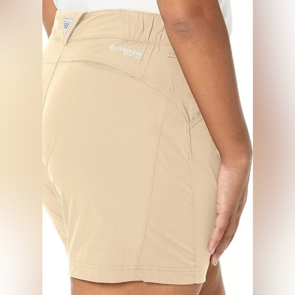 Columbia NWT Coral Point III 7” inseam tan shorts women’s 10 SPF 50 Omni Shade - Picture 3 of 13